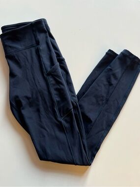 Lululemon Wunder Under Navy Tights Size 6
